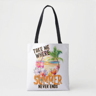 Nehmen Sie mich, wo der Sommer nie endet, tropisch Tasche