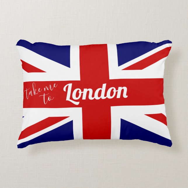 Nehmen Sie mich zu BRITISCHEN Flagge Londons |/zum Dekokissen (Vorderseite)