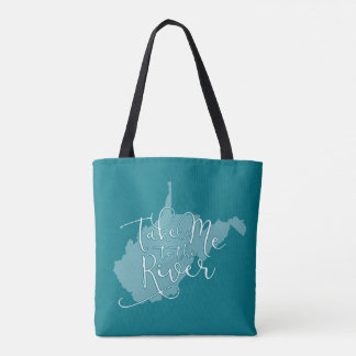 Nehmen Sie mich zur Fluss-bunten Tasche