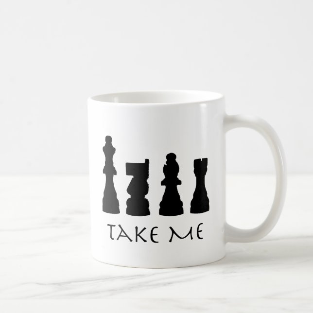 Nehmen Sie mir Schach-Stücke Kaffeetasse (Rechts)