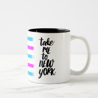Nehmen Sie mir zu New- Yorkschwarzem 11 Unze Zweifarbige Tasse
