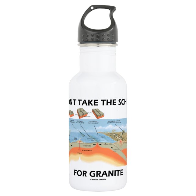 Nehmen Sie nicht den Schiefer für Granit Edelstahlflasche (Vorderseite)