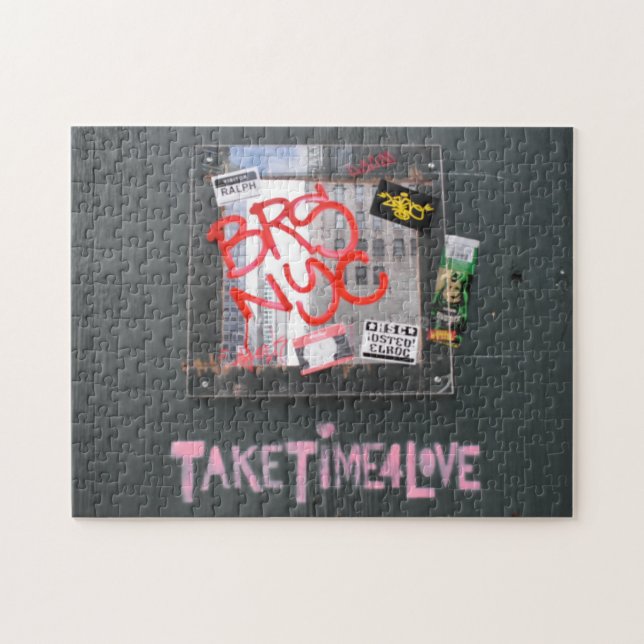 Nehmen Sie sich Zeit für Liebe NYC Fotografy Graff (Horizontal)
