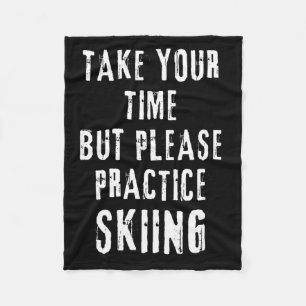 Nehmen Sie sich Zeit Skifahren Übungshang Training Fleecedecke
