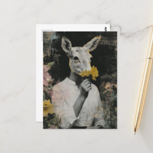 Nehmen Sie sich Zeit, um die Blume Hirschsammeln z Postkarte