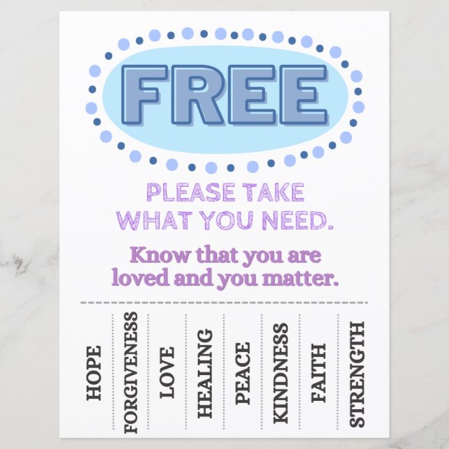 Nehmen Sie, was Sie Flyer benötigen (blau) (Vorderseite)