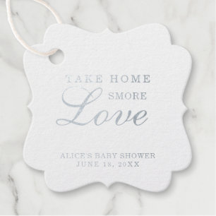 Nehmen Sie Zuhause Smore Liebe Silver Foil Babydus Geschenkanhänger