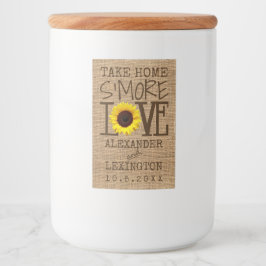 Nehmen Sie Zuhause S'More Liebe Sonnenblume Lebensmitteletikett
