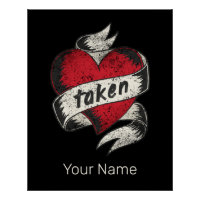 Nehmen und in Liebe Vintage Tattoo Herz Verlobung