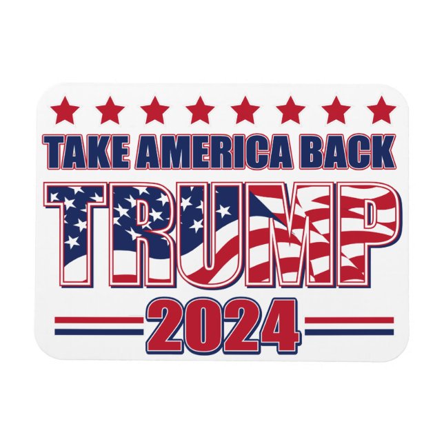 Nehmen wir Amerika zurück Trump 2024 Magnet (Horizontal)