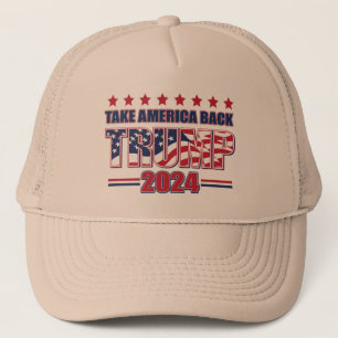Nehmen wir Amerika zurück Trump 2024 Truckerkappe
