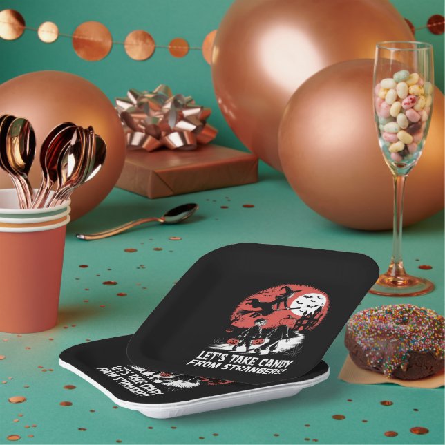 Nehmen wir Candy von Strangers Funny Halloween Pappteller (Multi)