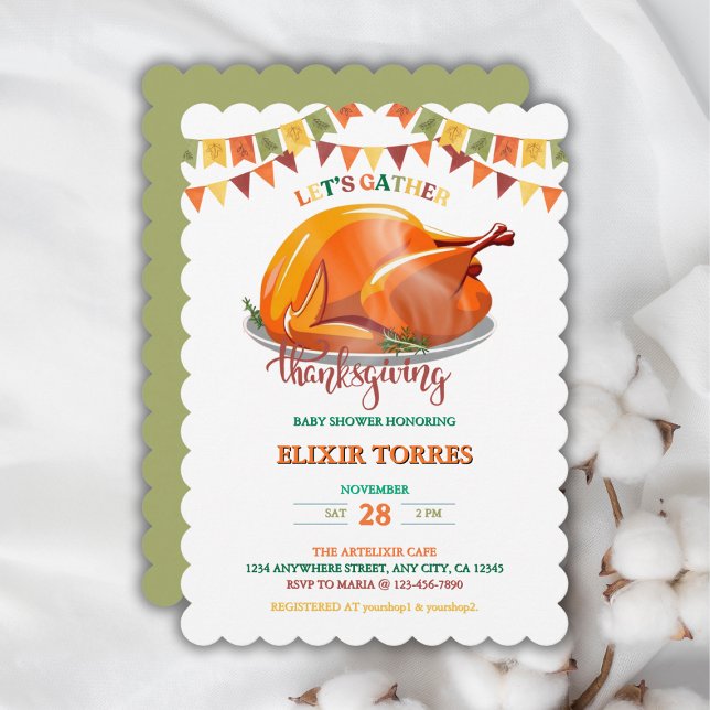 Nehmen wir Erntedank Türkei Feast Baby Shower zusa Einladung (Von Creator hochgeladen)