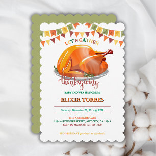 Nehmen wir Erntedank Türkei Feast Baby Shower zusa Einladung