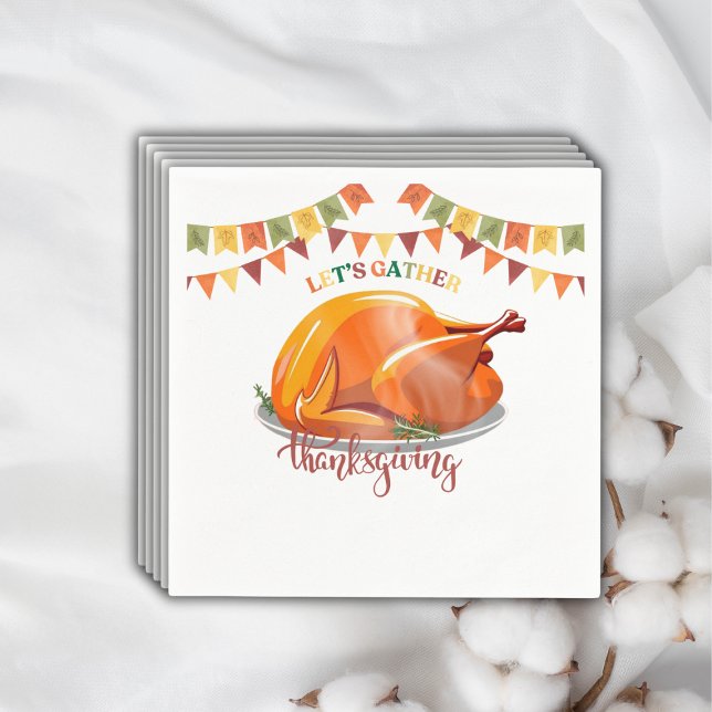 Nehmen wir Erntedank Türkei Feast Baby Shower zusa Serviette (Von Creator hochgeladen)