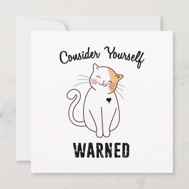 Nehmen wir Ihre selbst gewarnte böse Katze Karte (Vorderseite)