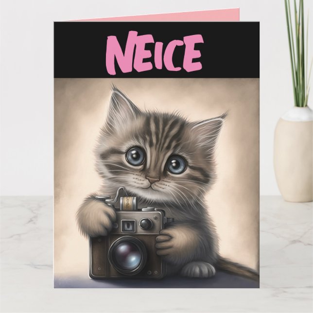 NEICE NIEDLICHE KATZGEBIRTHDAKARTEN KARTE (Vorderseite)