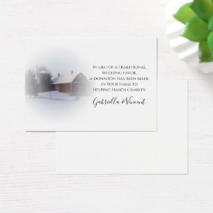 Neige Couverte Grange Hiver Mariage Charité Favori