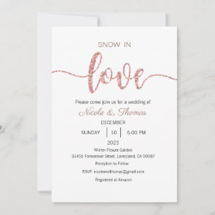Neige en amour Faire-part de mariage, Mariage d'hi