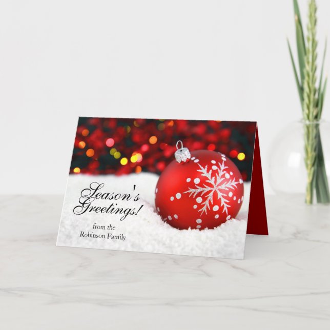 Neige et cartes de Noël personnalisées par (Devant)