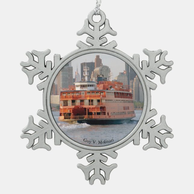 Neige Guy V. Molinari ornement de boule ou de flocon de  (Devant)