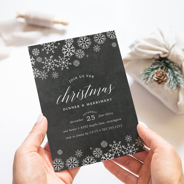 Neige | Invitation pour le dîner de Noël (Créateur téléchargé)