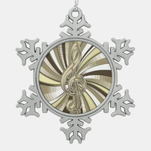 Neige Ornement d'or de tourbillonnement de flocon de