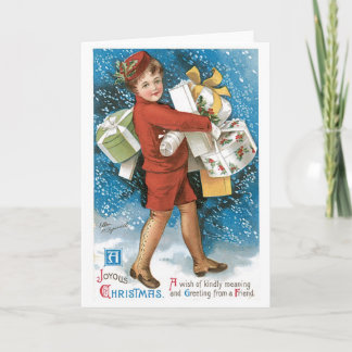 Neige vintage de 001 de Noël de carte cadeaux de