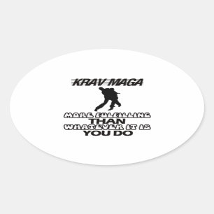 Neigen Krav Maga von ENTWÜRFEN Ovaler Aufkleber
