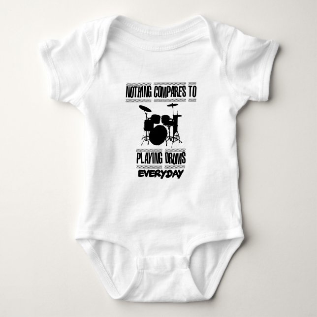 Neigen von Schlagzeugerentwürfen Baby Strampler (Vorderseite)