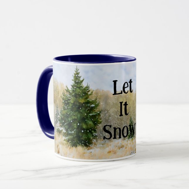Neiges Laisser Neige Nature Mug Cup (Devant gauche)