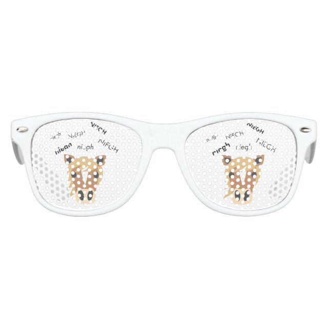 Neigh Horse Niedlich Emoji Sonnenbrille (Vorderseite)