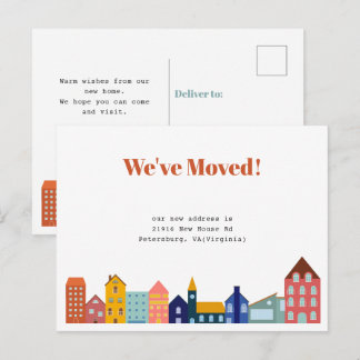 Neighborhood Block Neighbors We've Moved New Home Postkarte