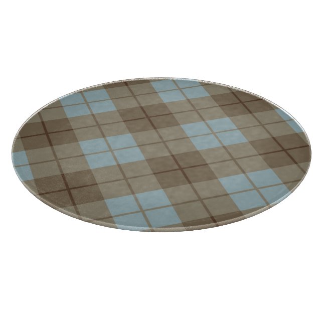 Neigung kariert im Blau und in Brown Schneidebrett (Ecke)