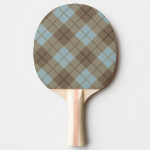 Neigung kariert im Blau und in Brown Tischtennis Schläger