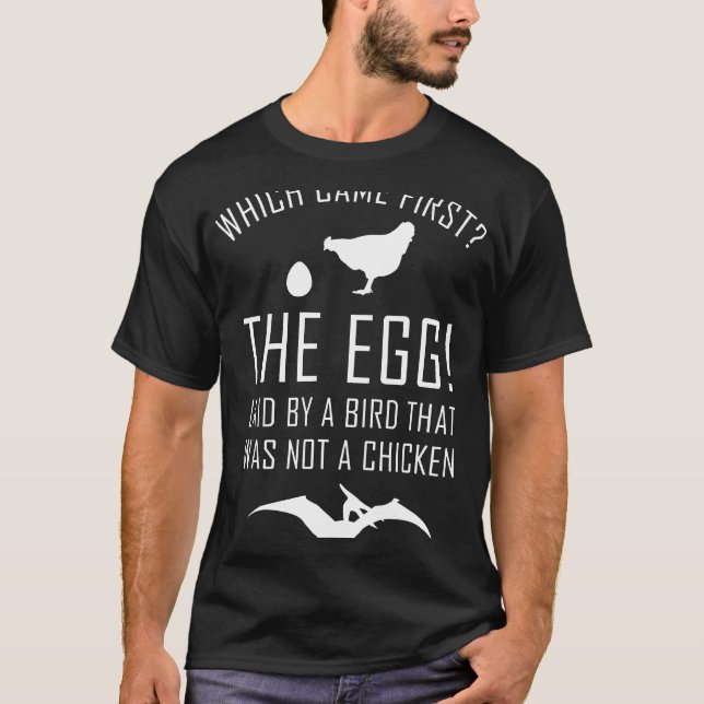 Neil Degrasse Tyson Chicken oder das Ei T-Shirt (Vorderseite)