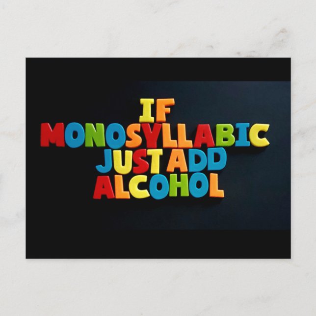 Nein: 96. WENN MONOSYLLABIC... Postkarte vom TFDG (Vorderseite)