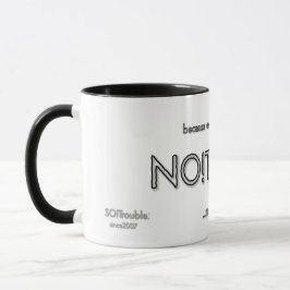 NEIN!Ärger. Basislogo schwarze Umrandung Tasse