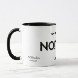 NEIN!Ärger. Titel und Schlagzeilen schwarz auf wei Tasse