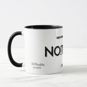 NEIN!Ärger. Titel und Schlagzeilen schwarz auf wei Tasse