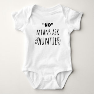 Nein bedeutet, Tante Cute Funny Baby Tante Liebhab Strampler