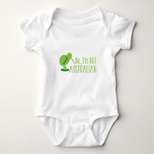 Nein, bin ich NICHT AUSTRALISCH (mit Kiwivogel und Baby Strampler