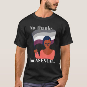 Nein, danke ich bin asexual Niedlich LGBT Asexual T-Shirt