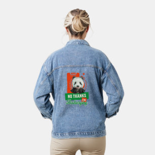 Nein danke, ich lade Panda Bear Cub Battery wieder Jeansjacke