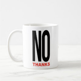 Nein danke weiß kaffeetasse