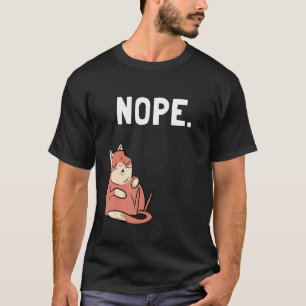 Nein, das ist nicht die Zeit, faules Katzen-Tier T-Shirt
