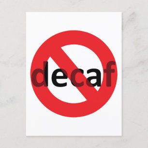 Nein Decaf! Begleitkarte