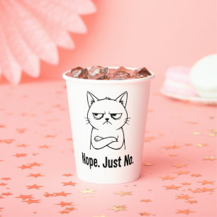 Nein, einfach nein Katze – Lustiger Kaffeebecher f Pappbecher
