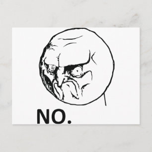 NEIN! gesicht Postkarte