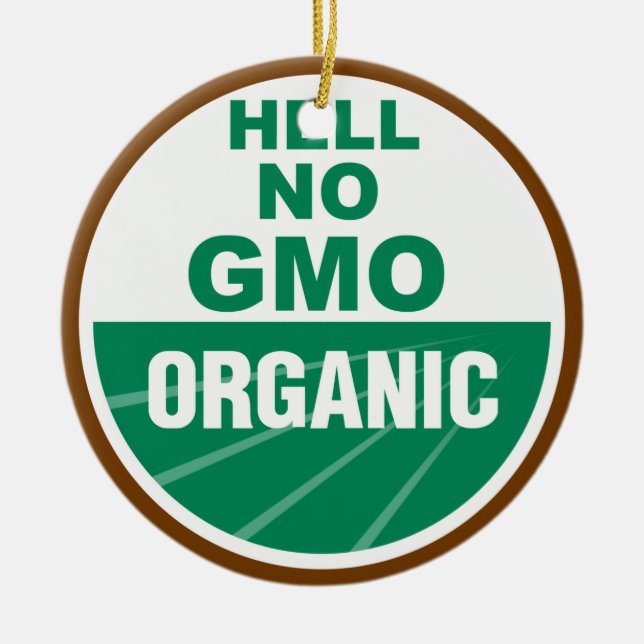Nein GMO Orgainc Keramikornament (Vorne)